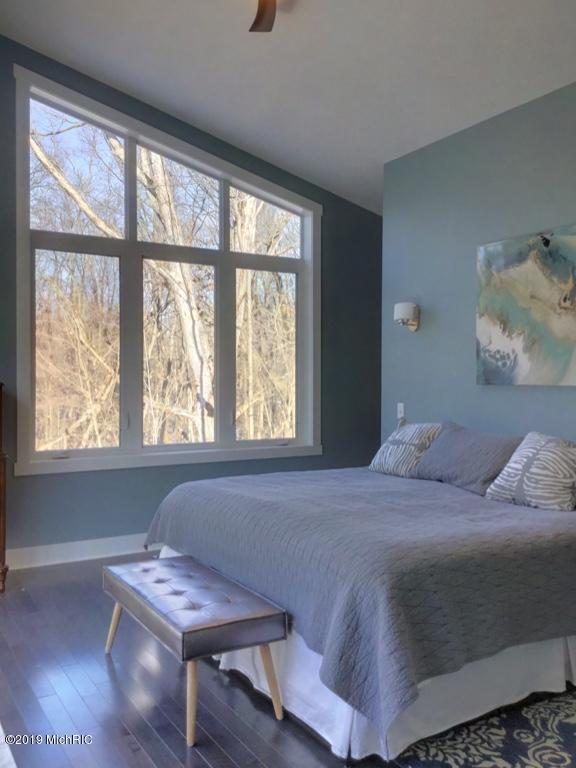 Master bedroom with vaulted ceiling