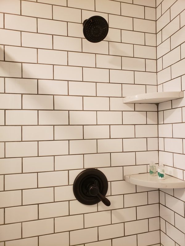 Custom subway tile bath